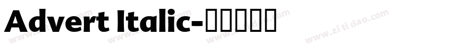Advert Italic字体转换
